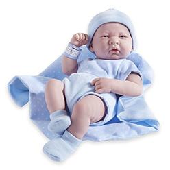 JC Toys Berenguer Boutique La Newborn 14-Inch Life-Like Real Boy Doll 9 Piece Gift Set, Blue