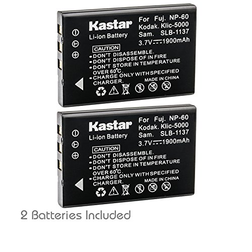 Kastar Hand Tools Kastar NP60 NP-60 Battery 2-Pack for HP Photosmart R07 R927 R607 R837 R937 R507 R707 R717 R725 R727 R817 R818 R827 R847 R926