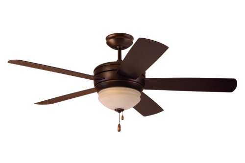 Emerson Ceiling Fans CF850VNB Summerhaven 52-Inch Indoor Outdoor Ceiling Fan with Light, Wet Rated Ceiling Fans in Venetian