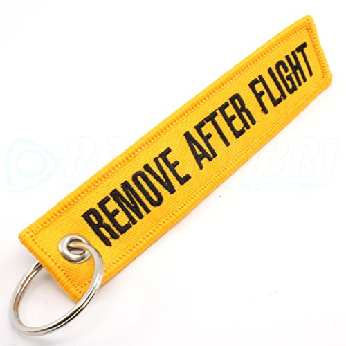Rotary13B1 Remove After Flight - Keychain - Yellow