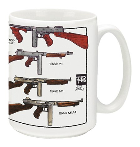 Cuppa Second Amendment Rights 15-Ounce Coffee Mug with Thompson SMG's
