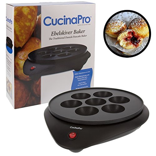 Cucina Pro Takoyaki Pan and Ebelskiver Maker - Electric Non-stick Baker for Octopus Balls, Aebleskivers, Donut Holes and Cake Pops