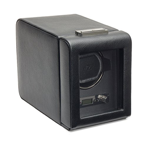 WOLF 456002 Viceroy Single Watch Winder with Cover, Black