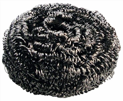 New Star Foodservice 54460 Extra Large(50 Grams) Stainless Steel Sponges Scrubbers, Set of 12