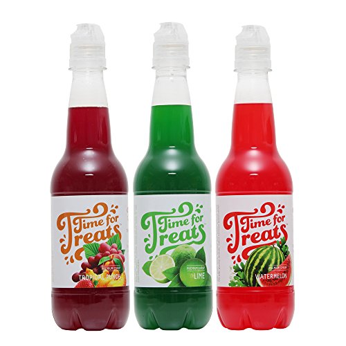 Time for Treats 3-Pack Tropical Punch, Watermelon, Lime Flavored Syrups VKP1107
