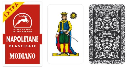 Modiano Napoletane 97/25 Modiano Regional Italian Playing Cards. Authentic Italian Deck.