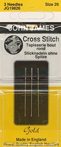 Colonial Needle John James Gold Tapestry Hand Needles, Size 26 3/Pkg