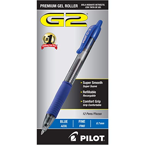 Pilot Automotive PILOT G2 Rolling Ball Gel Pens, Blue, 12 Count