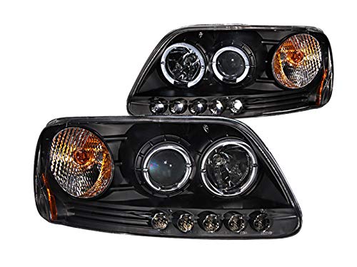 AnzoUSA Anzo USA 111031 Ford Projector Halo LED Black Headlight Assembly, 1Pc - (Sold in Pairs)