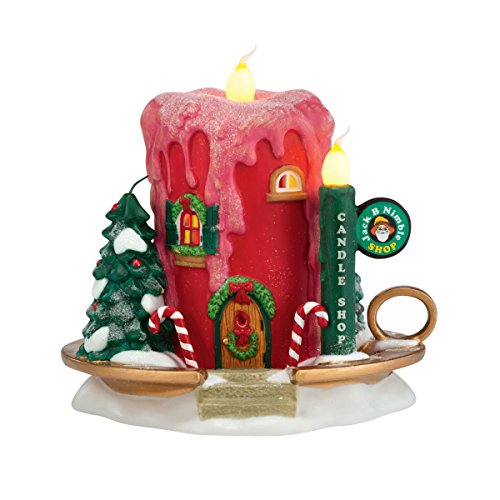 Dept 56 Department 56 North Pole Village Jack B. Nimble Candle Ornament Lit House, 5.31 inch