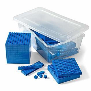 ETA hand2mind hand2mind Blue Interlocking Base Ten Blocks, Math ...