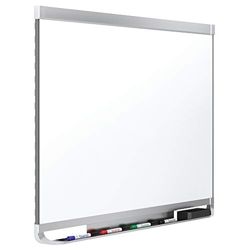 Quartet Magnetic Whiteboard, Porcelain, White Board, Dry Erase Board, 6' x 4', Aluminum Frame, Prestige 2 Duramax (P557AP2)