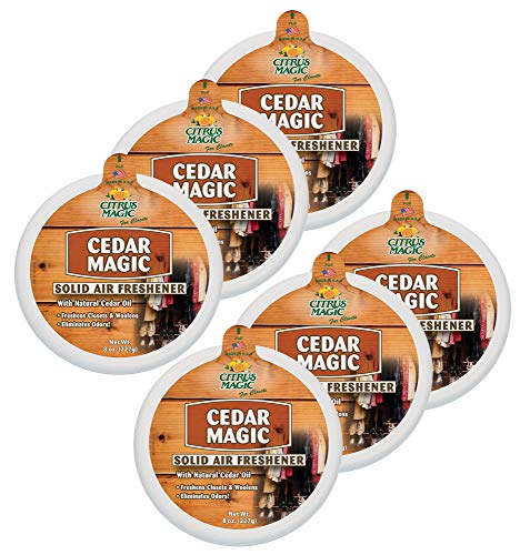 Citrus Magic Solid Air Freshener Cedar, Pack of 6, 8-Ounces Each