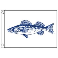 Taylor Made Products 4618, Fish Flag, Nylon, 12 inch x 18 inch, Walleye