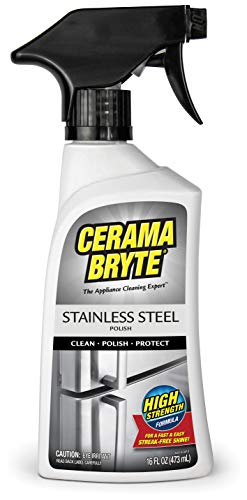 Cerama Bryte Protective Stainless Steel Appliance Polish Spray with Mineral Oil, 16 Ounce