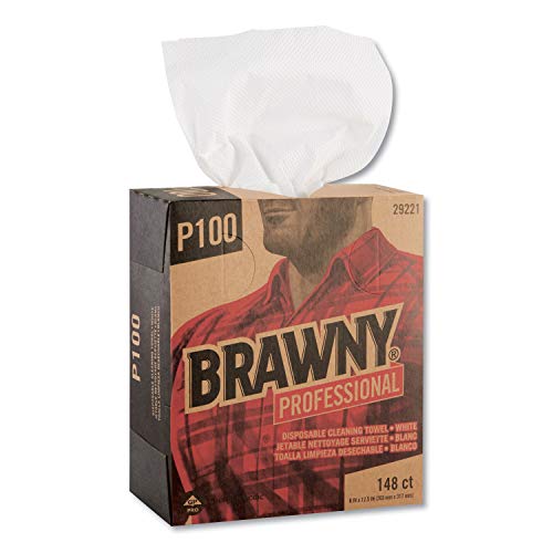 Brawny Georgia-Pacific GPC29221 8 x 12.5 in. Light-Duty Paper Wipers, White
