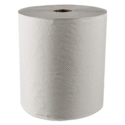 Scott 01052 Hard Roll Towels, 100% Recycled, 1.5" Core, White, 8" x 800ft (Case of 12 Rolls)