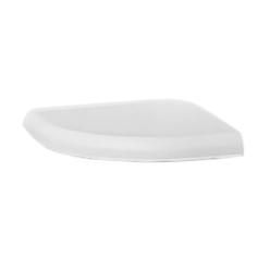 Swanstone ES20000.010 Solid Surface Corner 2-pieces Shower Soap Dish, 4.75-in L X 4.75-in H X 1-in H, White