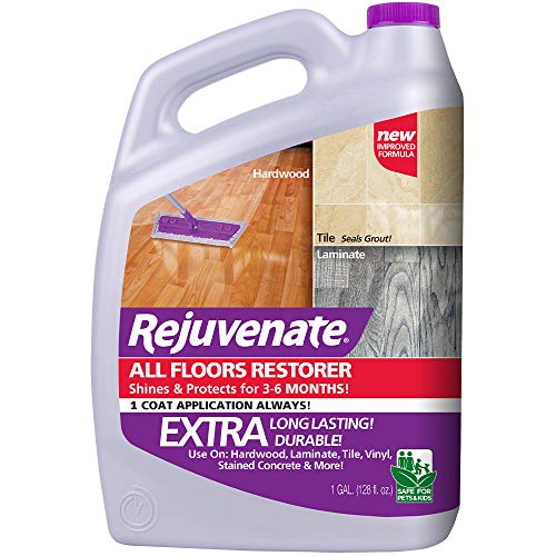 Rejuvenate All Floors Restorer and Polish Fills in Scratches Protects & Restores Shine No Sanding Required (128 oz)