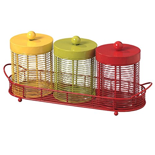 Midwest-CBK Kitchen Canisters in a Tray Set of 4 Kitchy