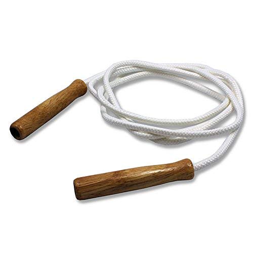DICK MARTIN SPORTS JUMP ROPE COTTON 7WOOD HANDLE (Set of 12)