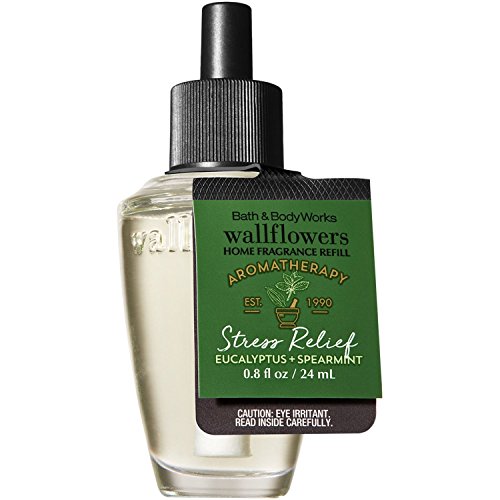 Bath & Body Works Aromatherapy Stress Relief - Eucalyptus & Spearmint Wallflowers Fragrance Refill, 0.8 Fl Oz