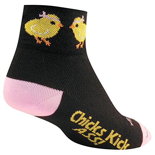 SockGuy, Chick Fu, Crew Sock, Sporty and Stylish, 2 Inches - Small/Medium