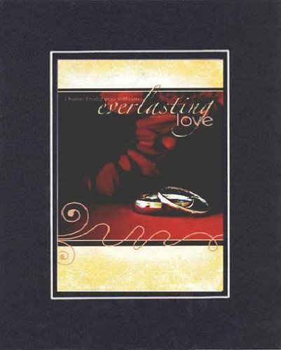 Poems for Love & Marriage Everlasting Love 8 x 10 Inches Biblical/Religious Verses set in Double Beveled Matting (Black on Black) - A Timeless and