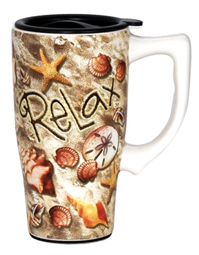 Spoontiques Relax Travel Mug, Brown