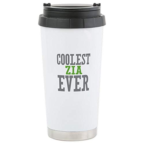 CafePress Coolest Zia Ever Stainless Steel Travel Mug Stainless Steel Travel Mug, Insulated 16 oz. Coffee Tumbler