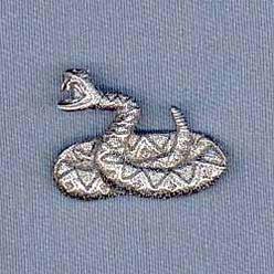 George Harris Snake Pewter Lapel Pin Brooch - USA Made - Hand Crafted