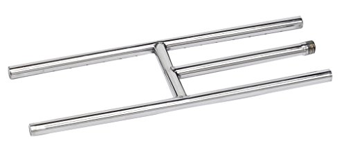 American Fire Glass SS-H-18 Stainless Steel H-Style Burner - Natural Gas, 18" x 6"