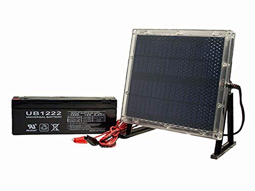 Universal Power Group UB1222 12V 2.2Ah Replaces Power Patrol SLA1015 + 12V Solar Panel Charger