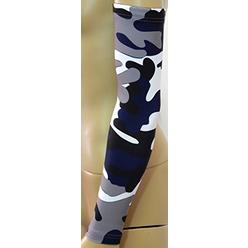 Sports Farm New Navy Blue Gray Black White Woodland Camo Arm Sleeve (Small)
