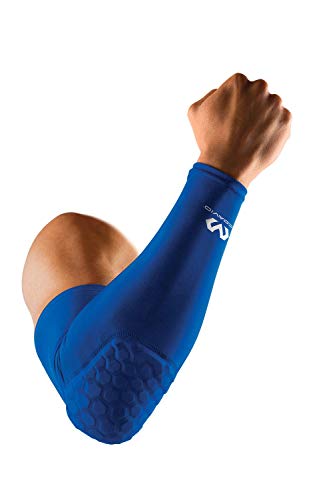 McDavid 6500 HexPad Power Shooter Arm Sleeve, One Each Fits either Arm (Navy Blue, Large)