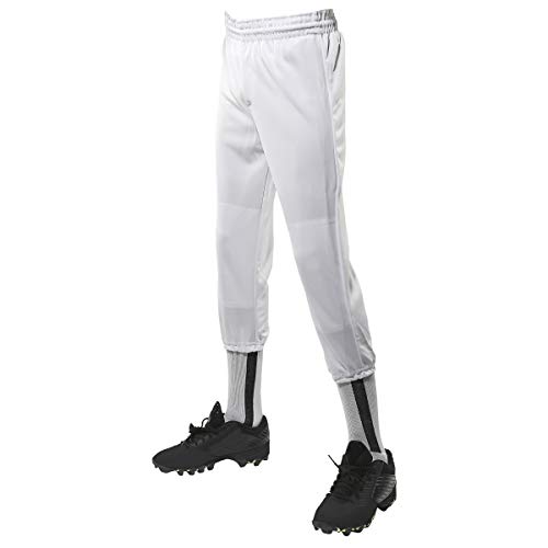 CHAMPRO Value Youth Pull-Up Baseball Pant, Youth X-Small, White