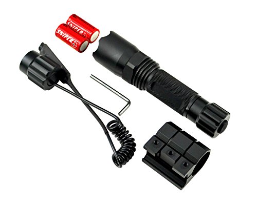 Sniper FL02 Tactical LED Flashlight with CREE Q5 LED 260 Lum and Weapon Mount