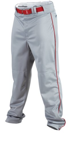 Rawlings Men's Baseball Pant (Blue Grey/Scarlet, Large)