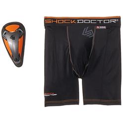 Shock Doctor Men's Ultra Pro Boxer Compression Shorts with Ultra Cup, Black, Medium