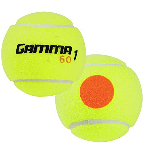 Gamma Sports Kids Training (Transition) Balls, Yellow/Orange Dot, 60 Orange Dot, 60-Pack