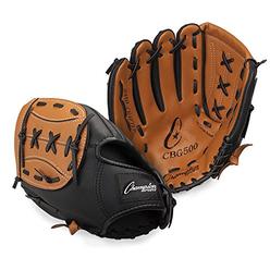 Champion Sports 03998 Tan 12 in. Baseball & Softball Fielders Glove - Worn on Right Hand