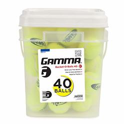 GAMMA Pressureless Tennis Ball Bucket| Case w/48 Practice Balls| Sturdy/Reusable/Portable Bucket to Replace Less Durable