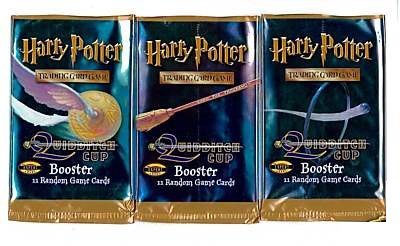 Harry Potter Card Game Quidditch Cup Lot of 3 Booster Packs