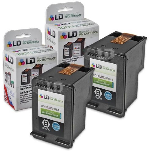 LD PRODUCTS LD Remanufactured Ink Cartridge Replacement for HP 60XL CC641WN High Yield (Black, 2-Pack)