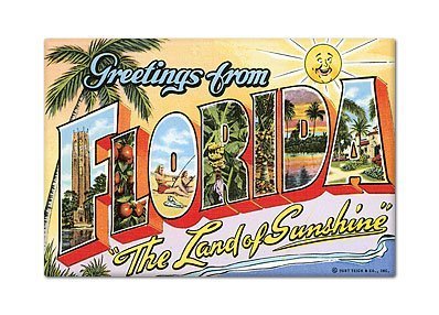 Classical Creations Greetings from Florida Fridge Magnet