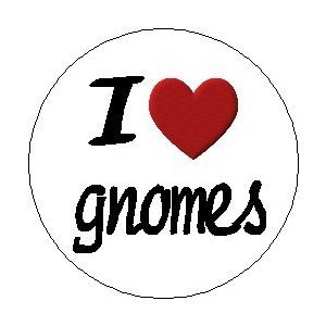 A & T Designs [Quantity 6] I LOVE GNOMES Magnets ~ heart