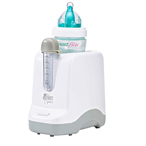 The First Years 2-in-1 Simple Serve Bottle Warmer | Quickly Warm Bottles of Breastmilk or Formula | Sanitize Pacifiers |