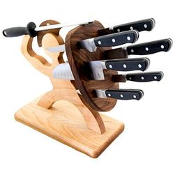 Missing Digit Woodshop Special Edition Handmade Spartan Knife Block - American Maple and Walnut - (No Knives)