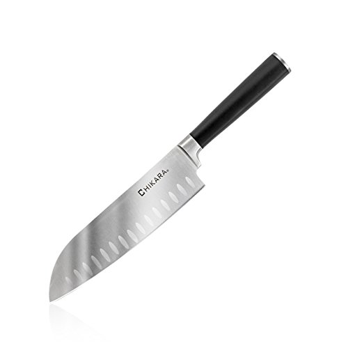 Ginsu Gourmet Chikara Series Forged 420J Japanese Stainless Steel 7-Inch Santoku Knife, 07141DS