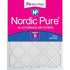 Nordic Pure 12x24x1 MERV 8 Tru Mini Pleat AC Furnace Air Filters, 12 Pack, 12 Pack, 12 Pack